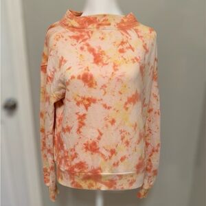 Anthropologie Pilcro Elayna Tie Dye Mock Neck Sweatshirt/ Pullover Sz Small